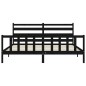 vidaXL Estructura de cama con cabecero madera maciza negro 180x200 cm vidaXL Estructura de cama con cabecero madera maciza negro 180x200 cm