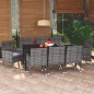 vidaXL Set de muebles jardín 9 pzas con cojines ratán sintético gris vidaXL Set de muebles jardín 9 pzas con cojines ratán sintético gris