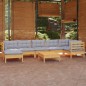 vidaXL Juego de muebles de jardín 8 pzas y cojines madera maciza pino vidaXL Juego de muebles de jardín 8 pzas y cojines madera maciza pino