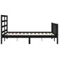 vidaXL Estructura de cama con cabecero madera maciza negro 120x200 cm vidaXL Estructura de cama con cabecero madera maciza negro 120x200 cm