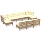 vidaXL Muebles de jardín 10 pzas y cojines madera de pino marrón miel vidaXL Muebles de jardín 10 pzas y cojines madera de pino marrón miel