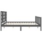 vidaXL Estructura de cama con cabecero madera maciza gris 200x200 cm vidaXL Estructura de cama con cabecero madera maciza gris 200x200 cm