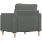 vidaXL Sillón de tela gris oscuro 60 cm vidaXL Sillón de tela gris oscuro 60 cm