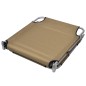 vidaXL Tumbona plegable con cojín de cabeza y respaldo ajustable gris vidaXL Tumbona plegable con cojín de cabeza y respaldo ajustable gris