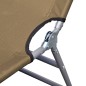 vidaXL Tumbona plegable con cojín de cabeza y respaldo ajustable gris vidaXL Tumbona plegable con cojín de cabeza y respaldo ajustable gris