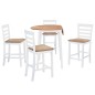 vidaXL Set mesa y sillas de bar 5 piezas madera maciza natural blanca