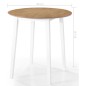 vidaXL Set mesa y sillas de bar 5 piezas madera maciza natural blanca