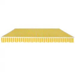 vidaXL Toldo plegable de operación manual 600 cm amarillo y blanco