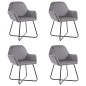 vidaXL Sillas de comedor 4 unidades de terciopelo gris vidaXL Sillas de comedor 4 unidades de terciopelo gris
