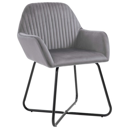 vidaXL Sillas de comedor 4 unidades de terciopelo gris