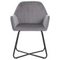 vidaXL Sillas de comedor 4 unidades de terciopelo gris vidaXL Sillas de comedor 4 unidades de terciopelo gris