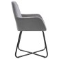 vidaXL Sillas de comedor 4 unidades de terciopelo gris vidaXL Sillas de comedor 4 unidades de terciopelo gris