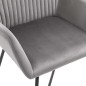 vidaXL Sillas de comedor 4 unidades de terciopelo gris vidaXL Sillas de comedor 4 unidades de terciopelo gris