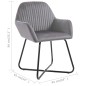 vidaXL Sillas de comedor 4 unidades de terciopelo gris vidaXL Sillas de comedor 4 unidades de terciopelo gris