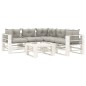 vidaXL Set muebles de palets de jardín 6 pzas madera cojines taupe vidaXL Set muebles de palets de jardín 6 pzas madera cojines taupe