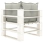 vidaXL Set muebles de palets de jardín 6 pzas madera cojines taupe vidaXL Set muebles de palets de jardín 6 pzas madera cojines taupe