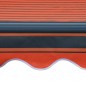 vidaXL Toldo retráctil sensor de viento y LED naranja marrón 500x300cm vidaXL Toldo retráctil sensor de viento y LED naranja marrón 500x300cm