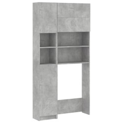  vidaXL Mueble para lavadora madera de ingeniería gris hormigón