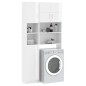 vidaXL Mueble para lavadora madera de ingeniería blanco brillo vidaXL Mueble para lavadora madera de ingeniería blanco brillo