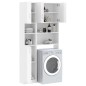 vidaXL Mueble para lavadora madera de ingeniería blanco brillo vidaXL Mueble para lavadora madera de ingeniería blanco brillo