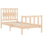 vidaXL Estructura de cama con cabecero madera maciza vidaXL Estructura de cama con cabecero madera maciza