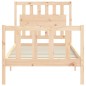 vidaXL Estructura de cama con cabecero madera maciza vidaXL Estructura de cama con cabecero madera maciza