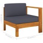 vidaXL Muebles de jardín 7 pzas con cojines gris oscuro madera acacia vidaXL Muebles de jardín 7 pzas con cojines gris oscuro madera acacia