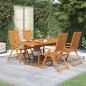 vidaXL Juego de comedor de jardín 5 piezas madera maciza de acacia vidaXL Juego de comedor de jardín 5 piezas madera maciza de acacia