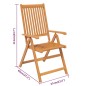vidaXL Juego de comedor de jardín 5 piezas madera maciza de acacia vidaXL Juego de comedor de jardín 5 piezas madera maciza de acacia