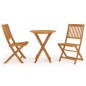 vidaXL Comedor de jardín plegable 3 piezas madera maciza de acacia vidaXL Comedor de jardín plegable 3 piezas madera maciza de acacia