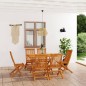vidaXL Conjunto de comedor de jardín 7 piezas madera maciza de teca vidaXL Conjunto de comedor de jardín 7 piezas madera maciza de teca