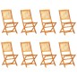 vidaXL Set comedor de jardín plegable 9 piezas madera maciza de acacia vidaXL Set comedor de jardín plegable 9 piezas madera maciza de acacia