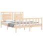 vidaXL Estructura de cama de matrimonio con cabecero madera maciza vidaXL Estructura de cama de matrimonio con cabecero madera maciza