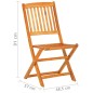vidaXL Set comedor de jardín plegable 9 piezas madera maciza de acacia vidaXL Set comedor de jardín plegable 9 piezas madera maciza de acacia