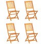 vidaXL Set comedor de jardín plegable 5 piezas madera maciza de acacia vidaXL Set comedor de jardín plegable 5 piezas madera maciza de acacia