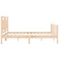 vidaXL Estructura de cama de matrimonio con cabecero madera maciza vidaXL Estructura de cama de matrimonio con cabecero madera maciza