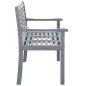 vidaXL Banco de jardín 3 plazas madera eucalipto gris y cojín 150 cm vidaXL Banco de jardín 3 plazas madera eucalipto gris y cojín 150 cm