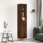 vidaXL Aparador alto madera contrachapada roble marrón 34,5x34x180 cm vidaXL Aparador alto madera contrachapada roble marrón 34,5x34x180 cm