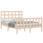 vidaXL Estructura de cama con cabecero madera maciza 140x190 cm vidaXL Estructura de cama con cabecero madera maciza 140x190 cm