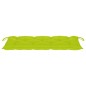 vidaXL Banco Batavia de teca maciza con cojín verde brillante 120 cm