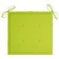 vidaXL Sillas de comedor 2 uds madera teca con cojines verde brillante vidaXL Sillas de comedor 2 uds madera teca con cojines verde brillante