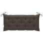 vidaXL Banco de jardín madera maciza teca con cojín gris taupe 120 cm vidaXL Banco de jardín madera maciza teca con cojín gris taupe 120 cm