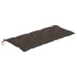 vidaXL Banco de jardín madera maciza teca con cojín gris taupe 120 cm vidaXL Banco de jardín madera maciza teca con cojín gris taupe 120 cm