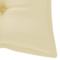 vidaXL Banco de jardín apilable y cojín madera maciza de teca 128,5 cm vidaXL Banco de jardín apilable y cojín madera maciza de teca 128,5 cm