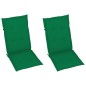 vidaXL Sillas de jardín reclinables 2 uds madera maciza acacia cojines vidaXL Sillas de jardín reclinables 2 uds madera maciza acacia cojines