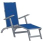 vidaXL Tumbona de jardín con reposapiés y cojín madera maciza acacia vidaXL Tumbona de jardín con reposapiés y cojín madera maciza acacia