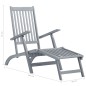 vidaXL Tumbona de jardín con reposapiés y cojín madera maciza acacia vidaXL Tumbona de jardín con reposapiés y cojín madera maciza acacia