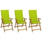 vidaXL Sillas de jardín plegables 3 uds y cojines madera maciza acacia vidaXL Sillas de jardín plegables 3 uds y cojines madera maciza acacia