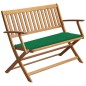 vidaXL Banco de jardín con cojín madera maciza de acacia 120 cm vidaXL Banco de jardín con cojín madera maciza de acacia 120 cm