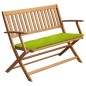 vidaXL Banco de jardín con cojín madera maciza de acacia 120 cm vidaXL Banco de jardín con cojín madera maciza de acacia 120 cm